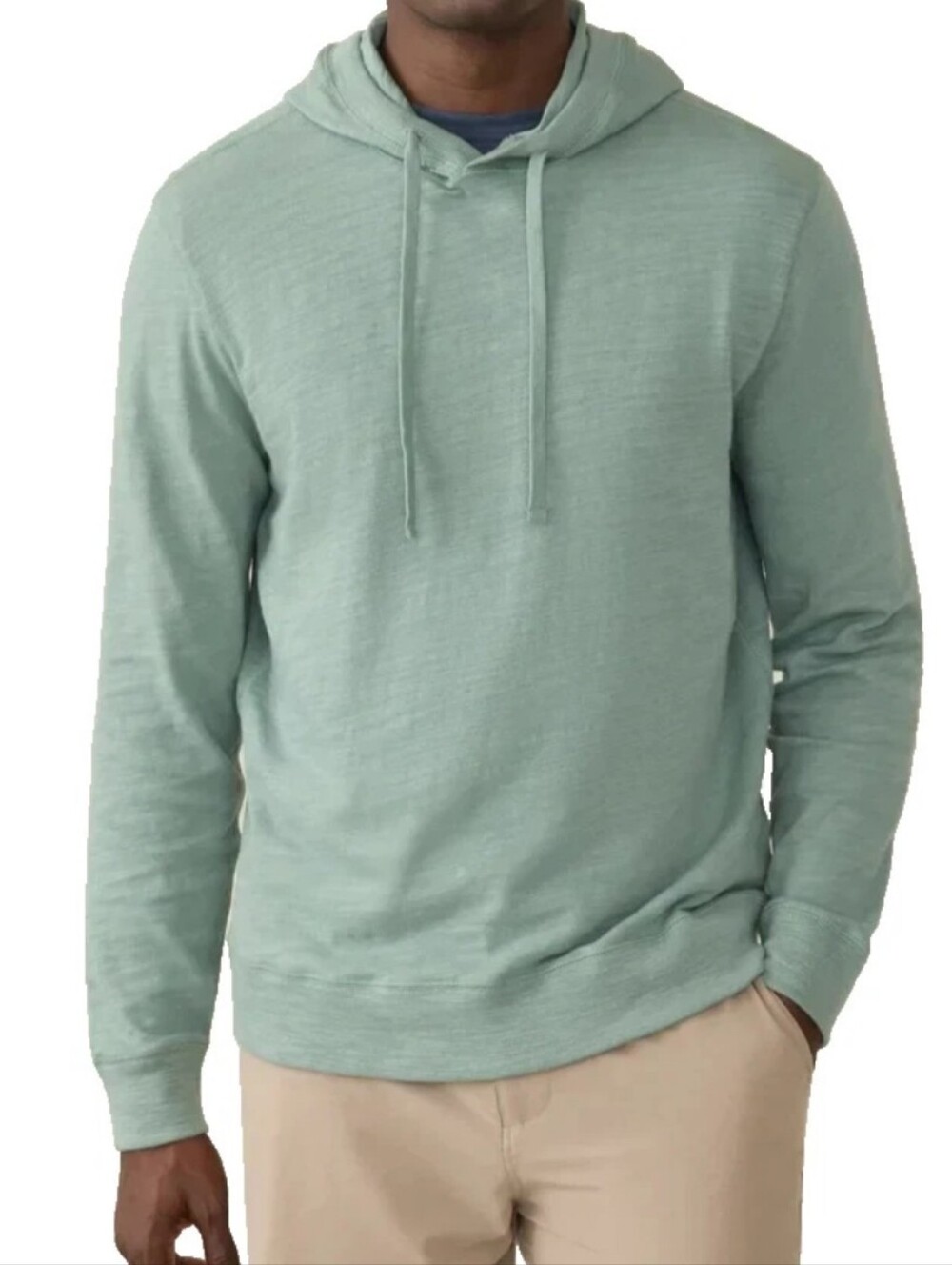 Faherty Sunwashed Slub Knit Hoodie Green